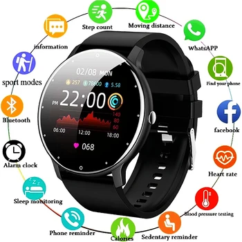 Noi ZL02D Femei Bărbați Smartwatch Full Touch Bluetooth Sport Impermeabil Inima Rata de Activitate Tracker Ceas Inteligent pentru iPhone Android