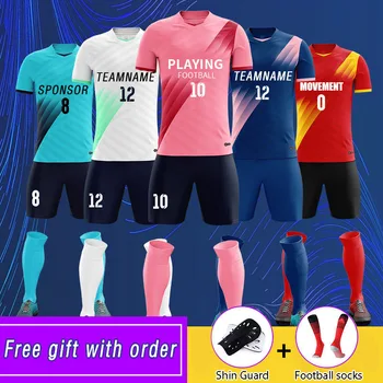 Fotbal Fotbal Set Costume De Formare Jersey Echipa Uniformă Trening Imbracaminte Fotbal Imbracaminte Pentru Adulti Si Copii Personalizat Gratuit