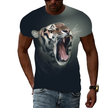 Trend vara Tigru Animal graphic t shirt de Moda Casual 3D de Imprimare t-shirt-uri cu mâneci scurte Hip Hop trendyol bărbați magazin