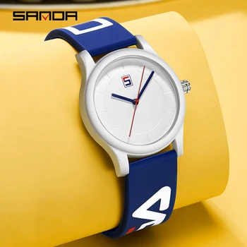 SANDA Brand Unisex Ceasuri pentru Barbati Femei Ceas de Lux pentru Bărbați Silicon Trupa Cuarț Ceas de mână Sport Ceas Relogio Masculino
