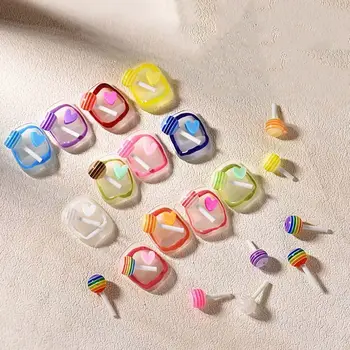 20 de piese de amestecat culori drăguț lollipop mini Nail Art Accesorii DIY Nail Art Accesorii 3D Jeleu Gummy Bear Unghii Farmec Desene animate