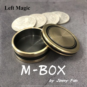 Morgan Marimea M-CASETA de Jimmy Fan Okito cutii pentru Monede, Monede Trucuri Magice Apar Pătrunde Magia Magician Aproape Iluzii Pusti de Distracție