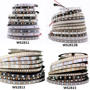 WS2812B WS2813 WS2815 WS2811 RGB LED Strip Bandă de Lumină IP30/65/67 Individual Adresabile Plin de Culoare de Benzi 30/60/144pixels/m
