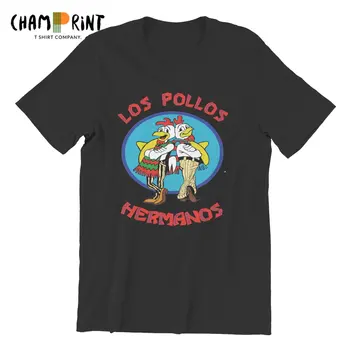 Bărbați de Înaltă Calitate T-shirt din Bumbac 100% Breaking Bad Los Pollos Pui Frații Imprimate Casual Amuzant Tricou Tricouri de sex Masculin