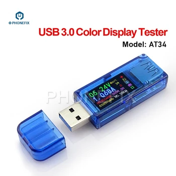 PHONEFIX USB Test Tool 3.0 Culoare Display Tester Multimetru Voltmetru Ampermetru de Curent Display LCD Tester pentru Telefonul Reparații