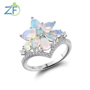 GZ ZONGFA Veritabil 925 Inel Argint pentru Femei Naturale Opal Piatră prețioasă Personalizate Floare Inel de Logodna Moda Bijuterii Fine