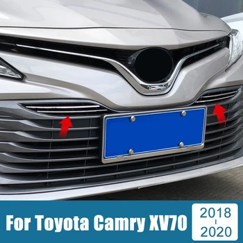 Pentru Toyota Camry 70 XV70 LE XLE 2018 2019 2020 Inoxidabil Auto prelungire Bara Fata Grila Inferior Capacul garniturii de Mijloc Plasă de Benzi Luminoase