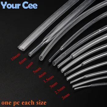 2:1 Heat Shrink Tube Termocontractibile Maneca Heatshrink Tuburi de Izolare Sârmă Cablu 600V Clar de Culoare 9pc Fiecare Dimensiune 2 la 10MM
