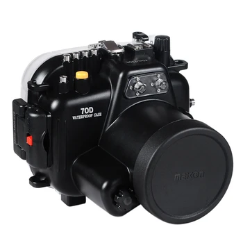 Rezistent la apa de Locuințe Subacvatice Camera de Locuințe Scufundări Caz pentru Canon EOS 70D 18-135mm Obiectiv