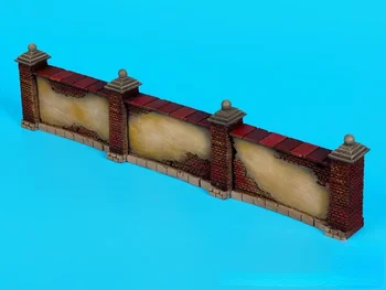 Scara 1/35 mor-turnare de rășină scena componentă perete oraș 24CM lungime model de kit de asamblare nu este vopsit