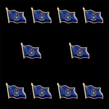 10BUC statele UNITE ale americii Statului Massachusetts Flag Pin Rever MultiColor Pin Badge W/ Înapoi Butoane Accesorii