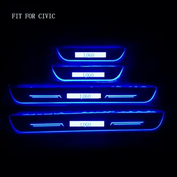 Auto-styling se POTRIVESC pentru Honda CIVIC CONDUS Pragului de Ușă Scuff Placa Pedala de bun venit pragul stralucitoare strălucit pedala pentru 2016-2018 CIVIC