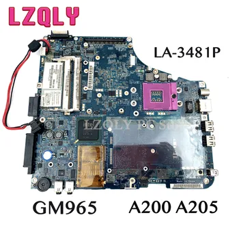 LZQLY K000052930 ISKAA LA-3481P Laptop Placa de baza Pentru Toshiba Satellite A200 A205 GM965 DDR2 Gratuit CPU Placa de baza de Test Complet