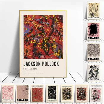 Jackson Pollock Pictura Abstracta Printuri De Artă Galeria Expoziție De Postere De Arta De Perete Moderne Panza Pictura Poze Decor Acasă