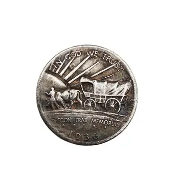 Oregon 1936 Monedă Comemorativă De Colectie Din Alama Placat Cu Argint Decor Acasă Meserii Suveniruri Memorie Cadou