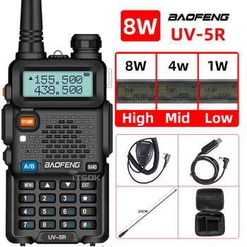 Baofeng uv 5r walkie talkie ham radio comunicador Dual band rază lungă de Două Portabil FM Amatori radio cb statii de Emisie-recepție