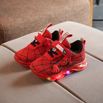Disney Drăguț Vânzări la Cald pentru Copii Pantofi Casual Moda Minunat LED iluminat Copii Adidasi 5 Stele Excelent Copii Fete Băieți Tenis