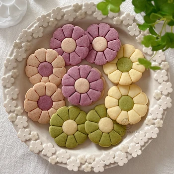 Flori de Cookie-Cutter de Floarea Daisy Forma de Biscuiti Mucegai Mână 3D Presiune Fondant Cake Decoration Instrument de Zahăr Ambarcațiuni Desert Copt