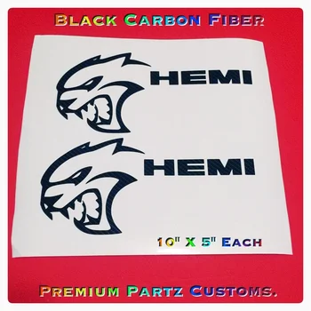Pentru 2 buc/Set Dodge Hellcat Decalcomanii Mopar 2PC Nou din Fibra de Carbon Negru Personalizat Challenger////