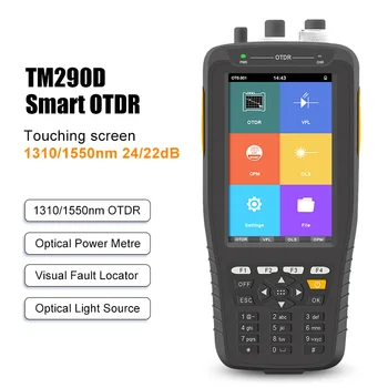 Smart OTDR 24/22dB 1310/1550nm OTDR TM290D Optice în Domeniul de Timp Reflectometru engleză Mașină de Fibre Tester cu 4inch IPS