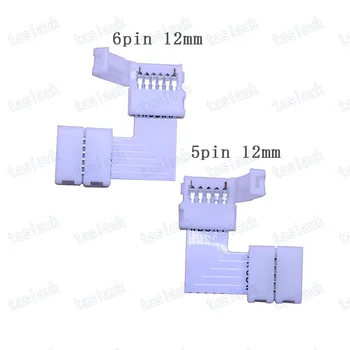 5pcs lipire gratuit 2 3 4 5pin 6pini 12mm 10mm Banda LED Conector Clip Conector de sex Feminin Pentru 5050 RGBW RGBWW RGBCCT Benzi cu LED-uri Lumina