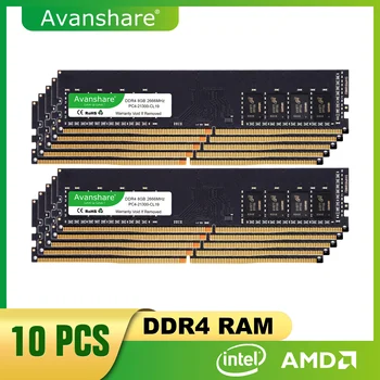 Avanshare 10 Piese Set 4GB 8GB DDR4 2400Mhz 2666Mhz 288PIN Intel Și AMD Desktop Memorie RAM PC4-19200 Pentru en-Gros