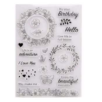 Salut zi de Naștere Fericită Dragoste Silicon Transparent Timbru Manualul de Etanșare DIY Album Felicitare Album de Familie Ornamente de Hârtie
