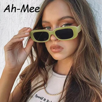 Noul Mici ochelari de Soare Femei Bărbați la Modă Vintage de Designer de Brand Hip Hop Pătrat Verde Ochelari de Soare Femei UV400 Ochelari