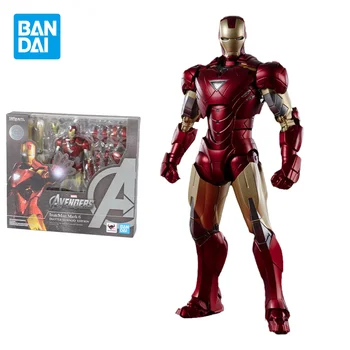Bandai benzi Desenate Marvel Marvel Avengers Film Anime Figura SHFiguarts Iron Man MK6 Acțiune Figura Jucării pentru Copii Cadouri Model