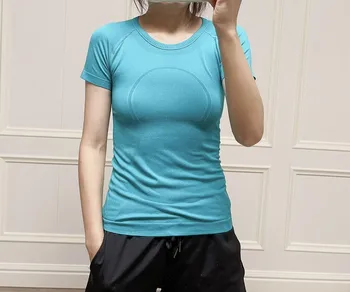 Femei O-gât Yoga Top de Vară 2021 Nou Slim cu Maneci Scurte fără Sudură Tees T-shirt