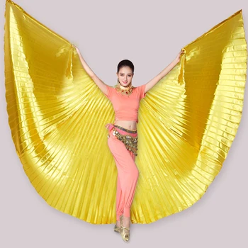 Isis Aripi De Burtă De Dans Egiptean Aripi De Aur Cu Bastoane Sac De Belly Dance Accesorii Carnaval Femei Festival De Îmbrăcăminte Prop