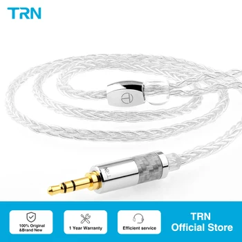 TRN T3 8 Core Argint Pur Cablu de 2,5/3,5 MM Cu MMCX/2PIN Tip Conector-C Modernizate Cablu Pentru TRN V80 V90 BA5 ST1VX M10 VXPRO TA2
