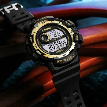 Bărbați Ceas 2022 Noua Moda de Mare Ceasuri Digitale Băiat de Fitness Ceasuri Sport Militară Multi-funcția PU Bratara Ceas Electronic