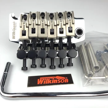 Wilkinson Licențiat 6-String Chitara Electrica Dublu de Blocare Sistem Tremolo Bridge 42mm R2 Piuliță Chrome Silver WODL1