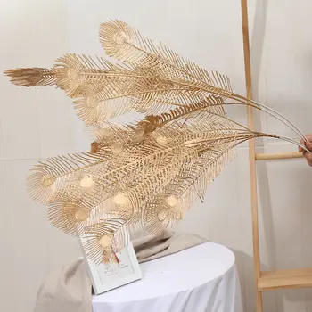Artificiale De Aur Planta Frunze De Ginkgo Phalaenopsis Eucalipt Petrecere De Crăciun Acasă Aranjament De Flori Decor, Accesorii Decor