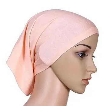 1BUC vânzare Fierbinte Women\'s Vălului Musulman Islamic Solidă Bumbac Hijab Pac Capul Sub Eșarfă Șal Turban Elastic Underscarf 2020