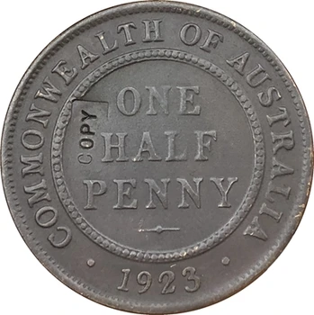 REPLICA Dublu fata 1923 Australia, într-O Jumătate de Penny Coin Copie 100% coper