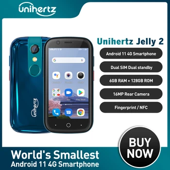 Unihertz Jeleu 2 mai Mic telefon Mobil 6GB, 128GB Android 10 Helio P60 Octa Core 4G LTE Smartphone Dual Sim USB OTG, NFC Mobil