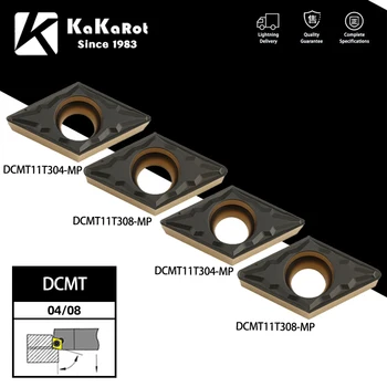 KaKarot 10buc Carbură de a Introduce DCMT11T304 DCMT11T308 MP din Oțel de Cotitură Suport Instrument Plictisitor Bar CNC Cutter rezistent la Uzură