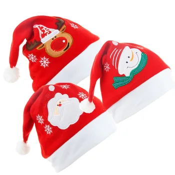 Copii Red Crăciun Pălărie Copil Adult Majorete Crăciun Pălărie Copii Mos Craciun Reni, om de Zăpadă de Crăciun Drăguț Petrecere Capac de Anul Nou DS29