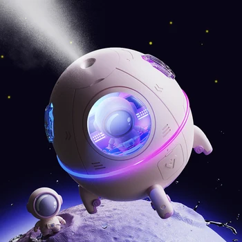 Mini Capsulă Spațială Cosmonaut USB Umidificator de Aer, Uleiuri Esențiale Aroma Difuzor pentru Acasă Ceață Generator cu Difuser de Noapte plina de culoare