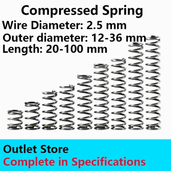 Placa de presiune de Primăvară Sârmă cu Diametrul de 2.5 mm, Diametru Exterior 12-29mm Release Spring arc de rapel Comprimat de Primăvară