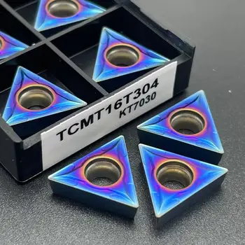 Carbură de a introduce TCMT110204 TCMT16T304 KT7030 HRC60 nano metal albastru de cotitură instrument de instrumente de cotitură externe TCMT 110204 freze