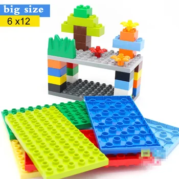 6x12 Puncte Blocuri BasePlates pentru Dimensiuni Mari Cărămizi Placă de Montaj Caramida Placă de Bază Compatibilă cu Caramizi Lego Duplo