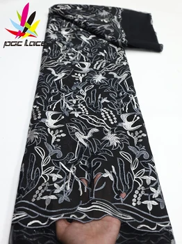 Nigerian Sifon Dantela Cordon Țesături Dantelă 2022 Africane Cablul de Dantela Tesatura de Înaltă Calitate Pentru a Coase rochie de Petrecere LY1577-1