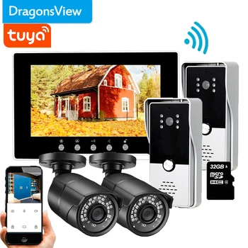 Dragonsview Tuya 1080p Wifi Inteligent Video Interfon cu Camera de Securitate CCTV Video Ușa de Telefon Pentru Vila de 7 Inch Touch Screen
