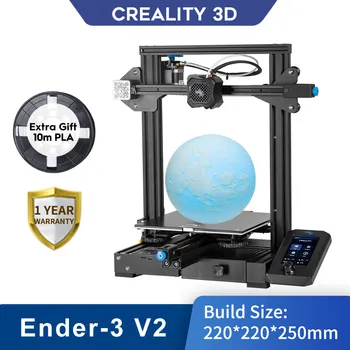 CREALITY 3D Ender-3 V2 Placa de baza Cu Silent TMC2208 pas cu pas Drivere Noi UI&4.3 Inch Lcd Color de Carborundum Pahar de Pat 3D Printer