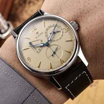 New1963 pilot automat barbati ceas militar, ceas multifuncțional ceasuri din piele pescăruș muta oficial marca Sapphire