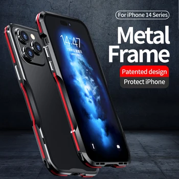 Luphie Cadru Metalic Pentru iphone 14 13 12 11 Pro Max Aliaj de Aluminiu de Caz Bara de protecție 12 13 Mini X Xs XR SE2020 7 8 Plus Capac rezistent la Șocuri