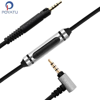 POYATU Sârmă Linie de 3,5 mm La 2,5 m Cablu Audio Pentru AKG K361 Cablu Căști Upgrade-ul de Reparații Cabluri Cu Telecomanda Microfon Pentru iPhone, Andriod
